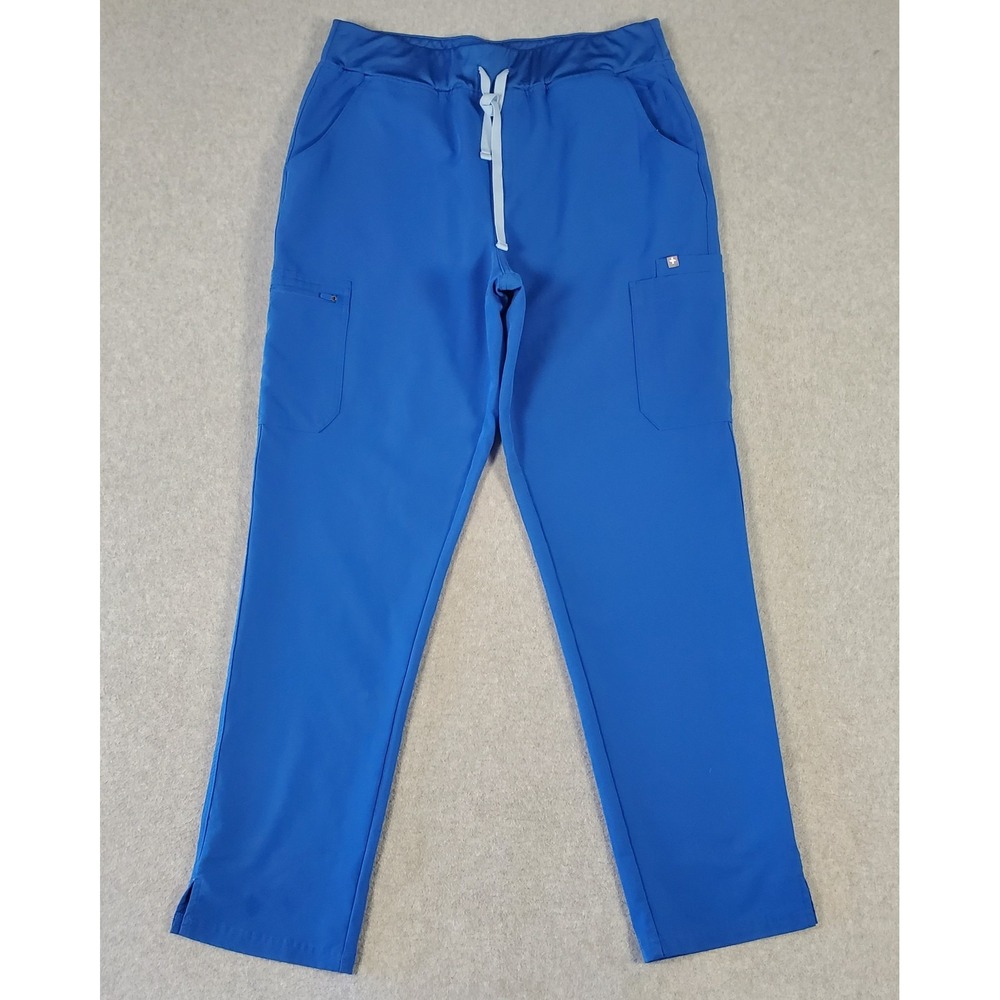 Figs Scrubs Yola High Waist Pants Womens XL/T Royal Blue Technical Collection